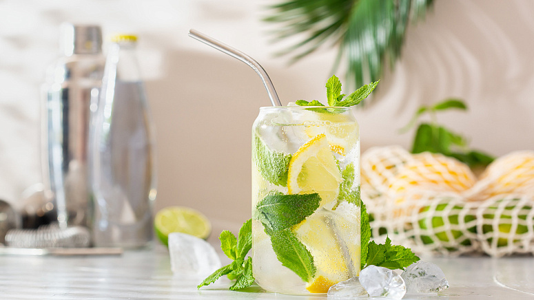 лимон и мята фото