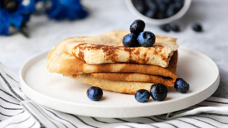 блинчики с голубикой фото