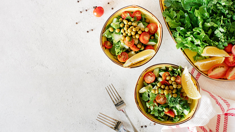 салат, лимон