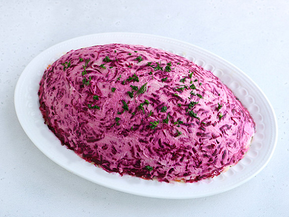 Салат «Шуба» из растительных ингредиентов