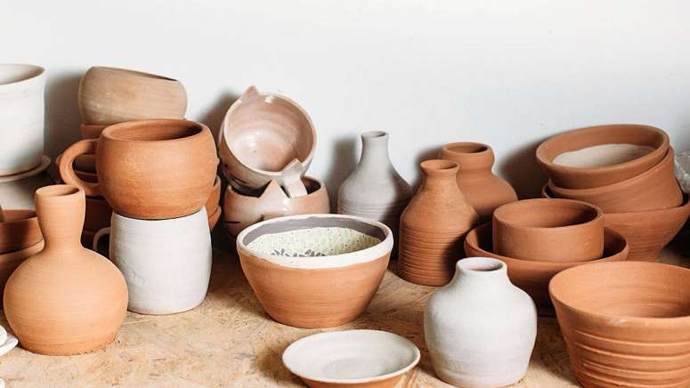 посуда из глины фото