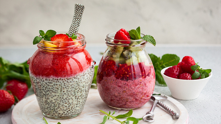 чма-пудинг фото, ягоды