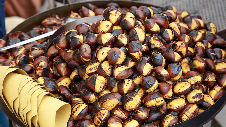 Жаренный каштан фото