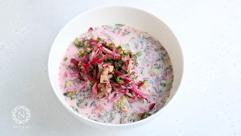 Веганская окрошка на кешью-кефире фото