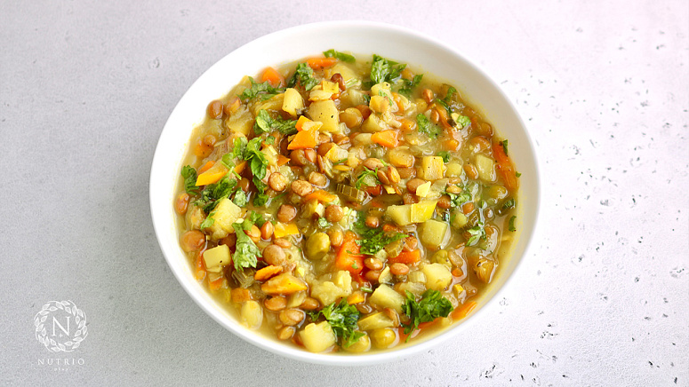 овощи, рагу, чечевица