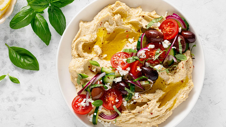 хумус и оливки фото