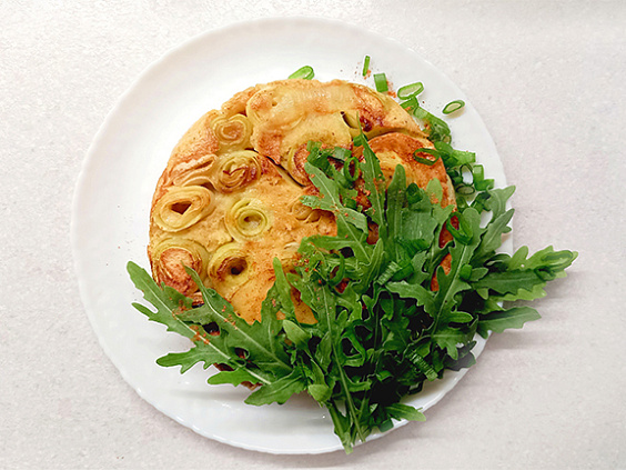 Нутовая запеканка с кабачком