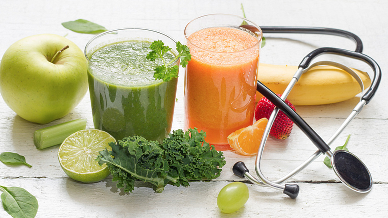 смузи, сок, яблоко, лайм