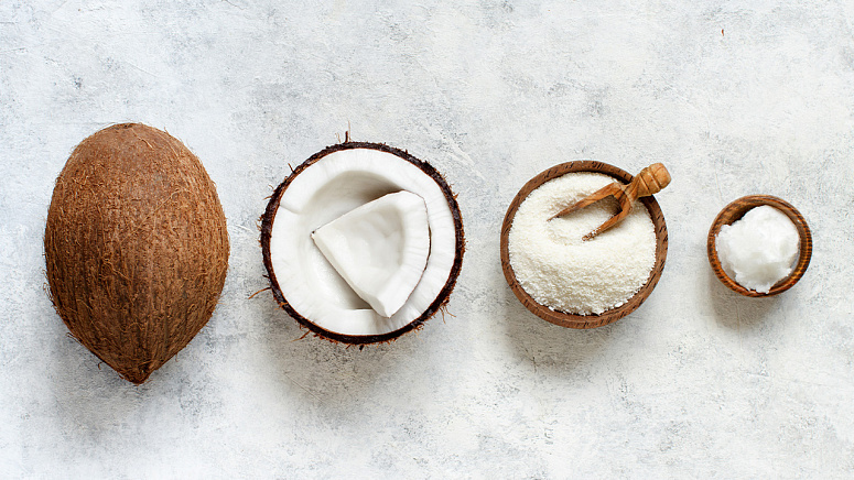 кокос, кокосовая стружка фото