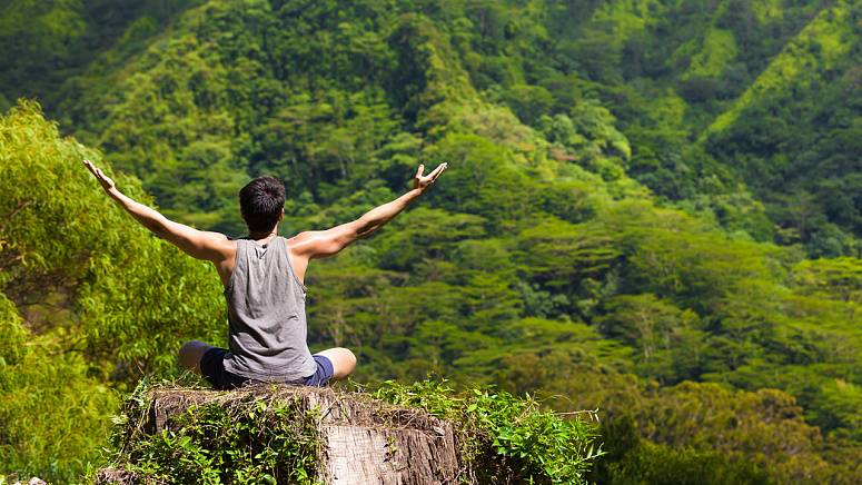 йога на природе фото
