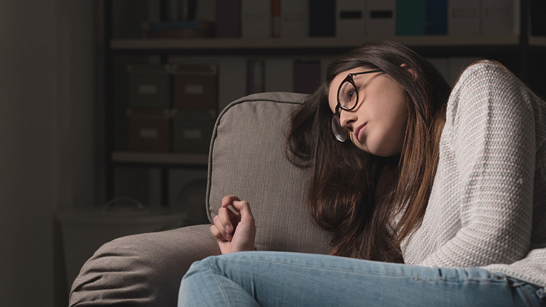 девушка, очки