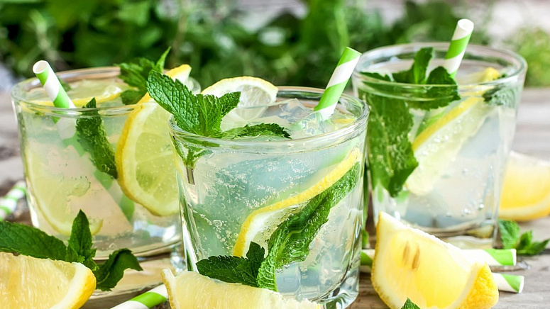 мята и лимон в воде фото