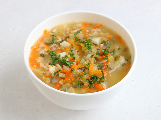 Рассольник постный без глютена