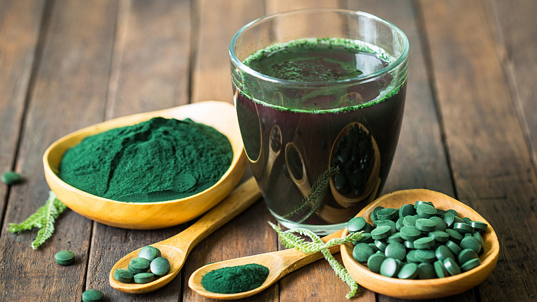 спирулина таблетки и порошок фото